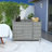 Wicker Outdoor Storage Cabinet With Tempered Glass Desktop-113473030