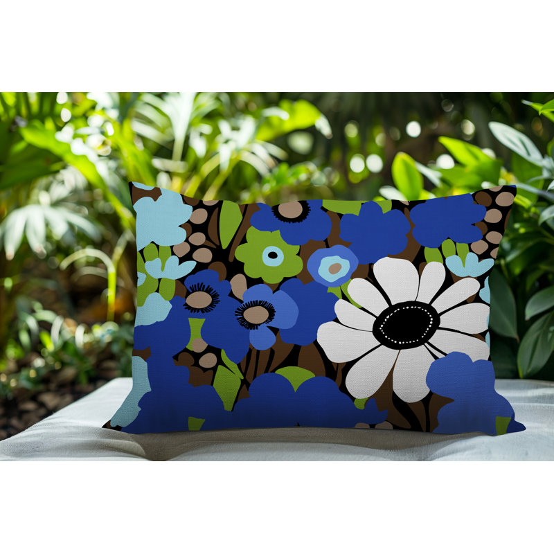 Coussin Maya, Marine, Rectangle H 18 po x l 25 po