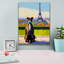 "Epic Graffiti" Eiffel Pittie "par Dean Russo, art mural sur toile, 12 po x 16 po