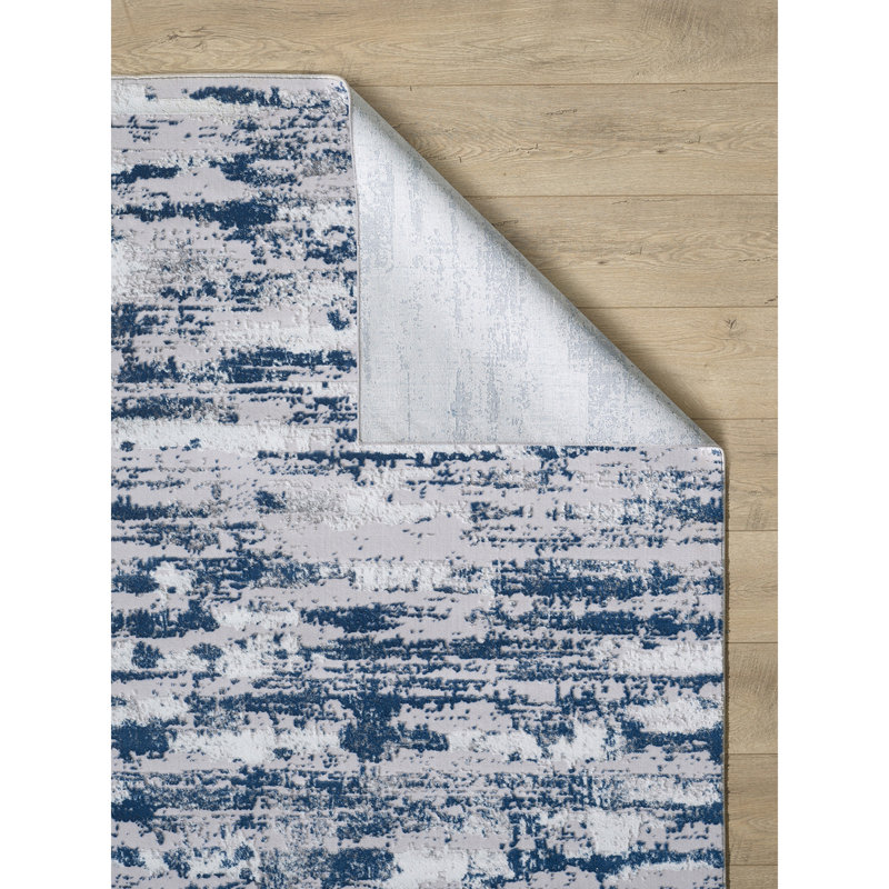 Tapis tissé bleu marine Milano