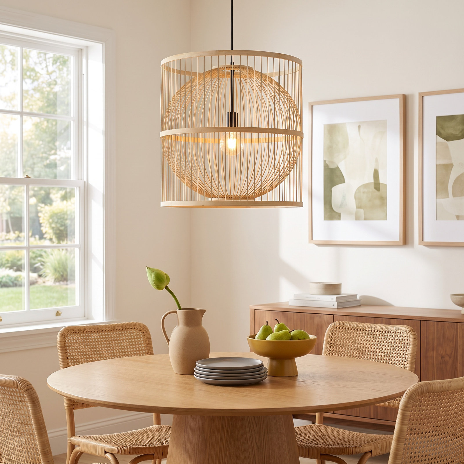 Amata Single Light Wood Pendant