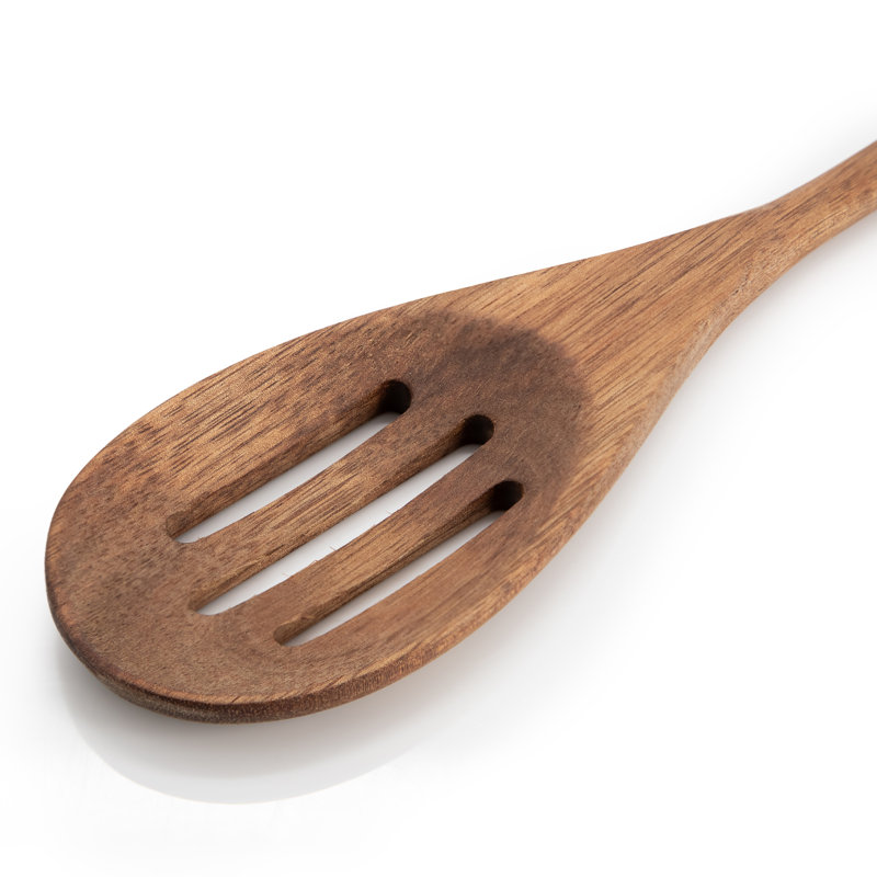 Gibson Home Acacia Wood Slotted Spoon