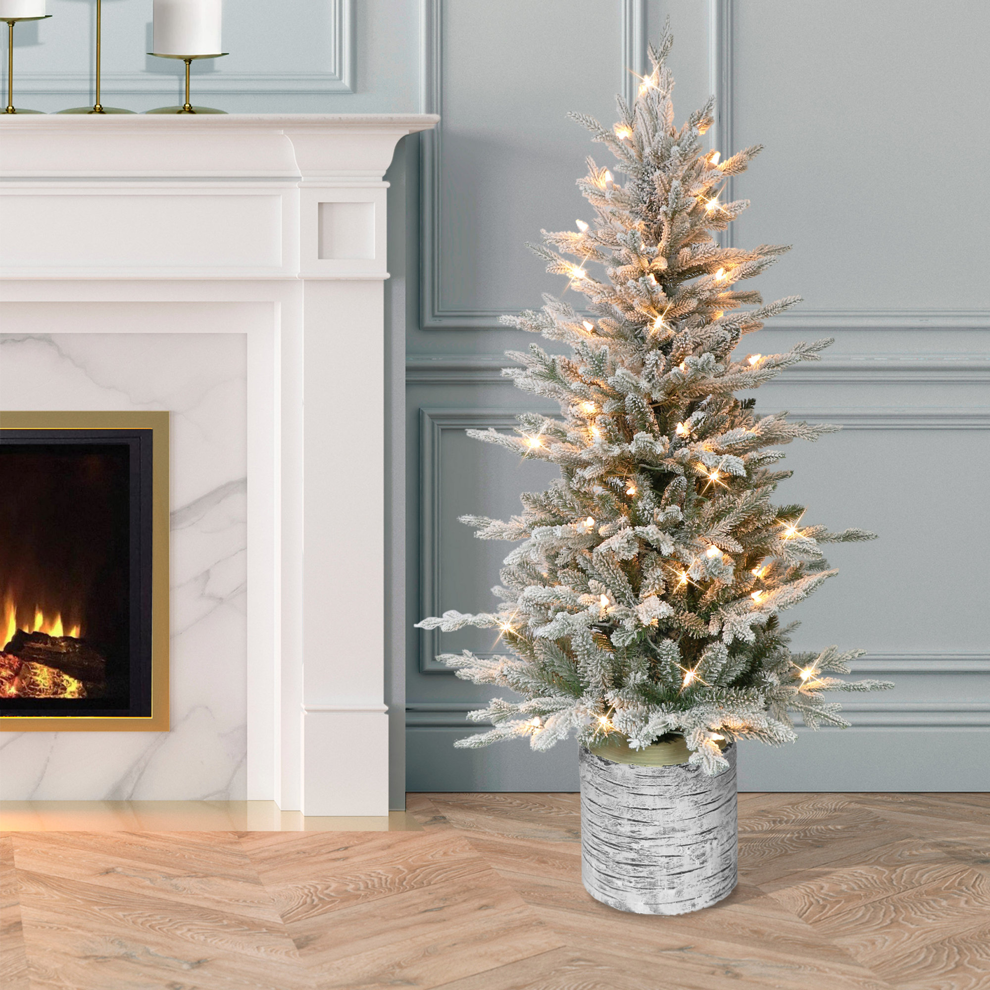 54' Lighted Artificial Fir Christmas Tree