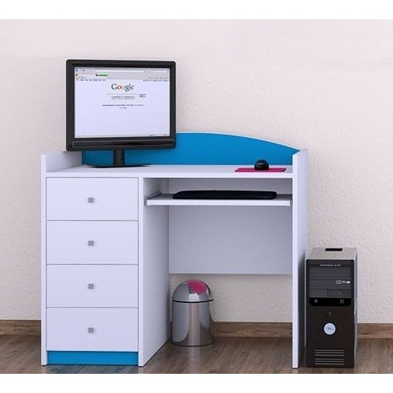Lemuel 100cm Computer Desk, Blue