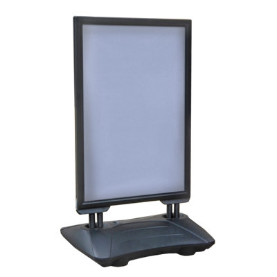 Large Indoor/Outdoor Weighted Aluminum Two Sided Sidewalk Frame and Curb Sign Holder 30"W X 40"H