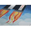 Tapis bleu Momeni 2 pi 4 po x 7 pi 7 po Rocket