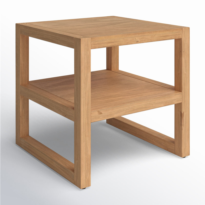 Modica Solid Wood End Table, Natural