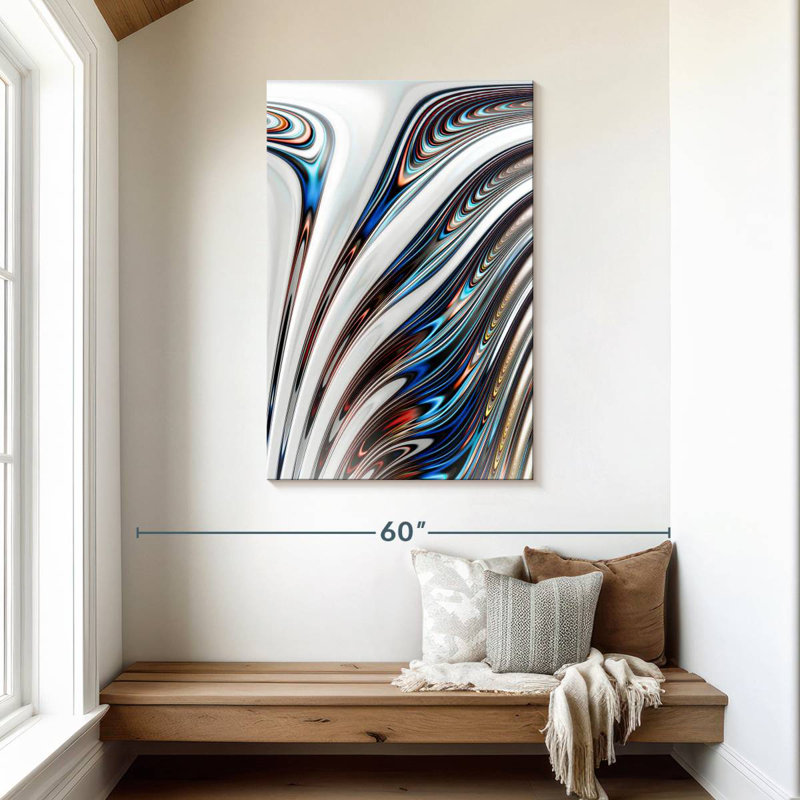 Avery Liquid Chrome Abstract, 45" H x 30" W