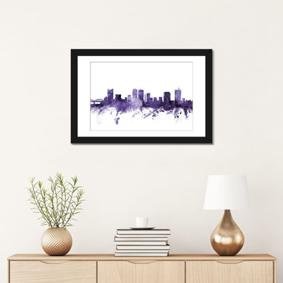 «Fort Worth, Texas Skyline» par Michael Tompsett, impression sur toile tendue