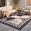 Tapis Barlow moderne à poils courts, style aquarelle abstraite, gris et noir, lavable en machine, antidérapant, pour intérieur et extérieur, adapté aux animaux domestiques, idéal pour le salon, la chambre, la salle à manger, l'entrée, le corridor ou le bureau.-1471795724