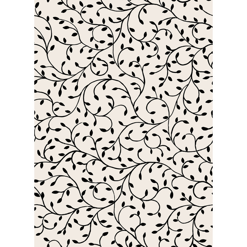 Yuki Osada Floral Wallpaper Roll by Soicher Marin Studio, Black/Cream