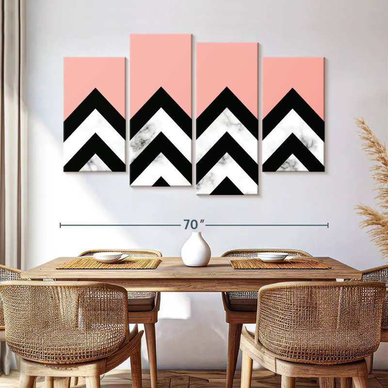 Abstrait en marbre zigzag contrastant