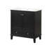 Meuble-lavabo simple 30 po avec plateau en céramique Shaniel