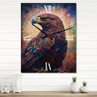 Illustration d'aigle majestueux - animaux très grandes horloges murales