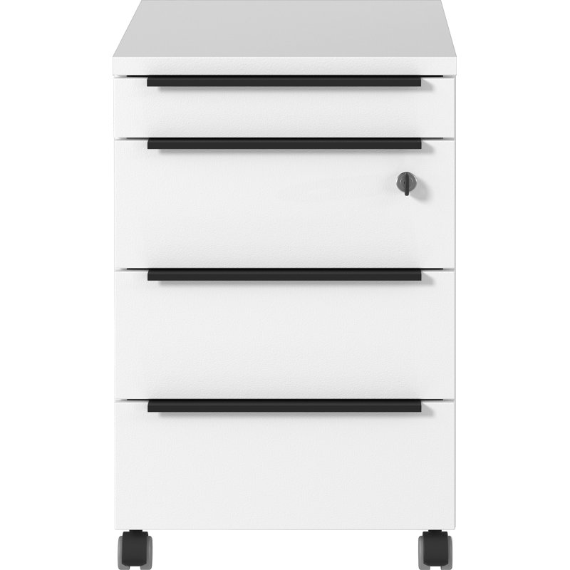 Mastandrea 63cm Wide 4 -Drawer Mobile File Cabinet, White