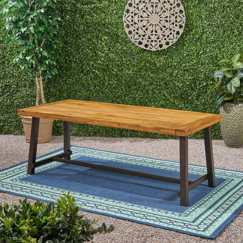 Table de salle à manger d'extérieur, Teck