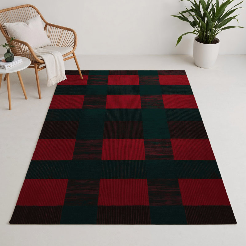 Tapis d'intérieur et d'extérieur à carreaux gris, Rectangulaire 3 pi x 5 pi
