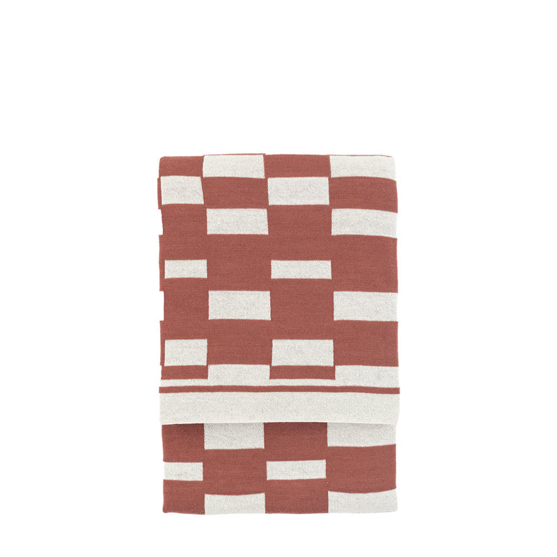 Lohko Knitted Throw , Nutmeg