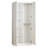 Avy Standing Closet With 2 Hanging Bar And 5 Shelves, Double Door, White