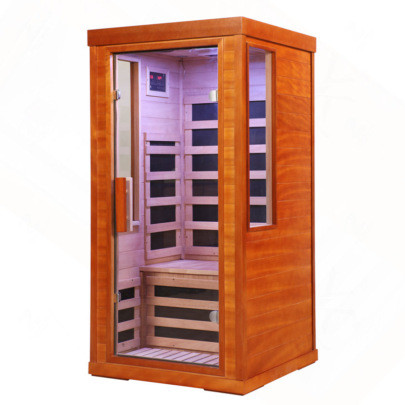 1-Person Indoor Far-Infrared Wooden Sauna Room