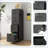 Cabinets, 4 Drawer Vertical Filing Cabinet with Lock, Black Steel, Fits Letter/Legal/A4/F4 | Modern | Home Office