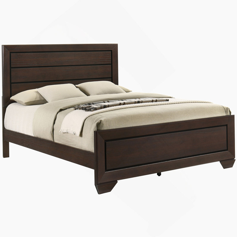 Harrison Wood Queen Panel Bed Dark Cocoa, Queen, Dark Brown
