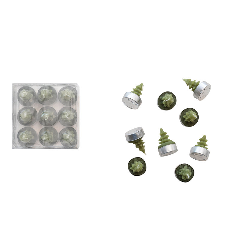 Bougies chauffe-plat non parfumées, Vert cèdre