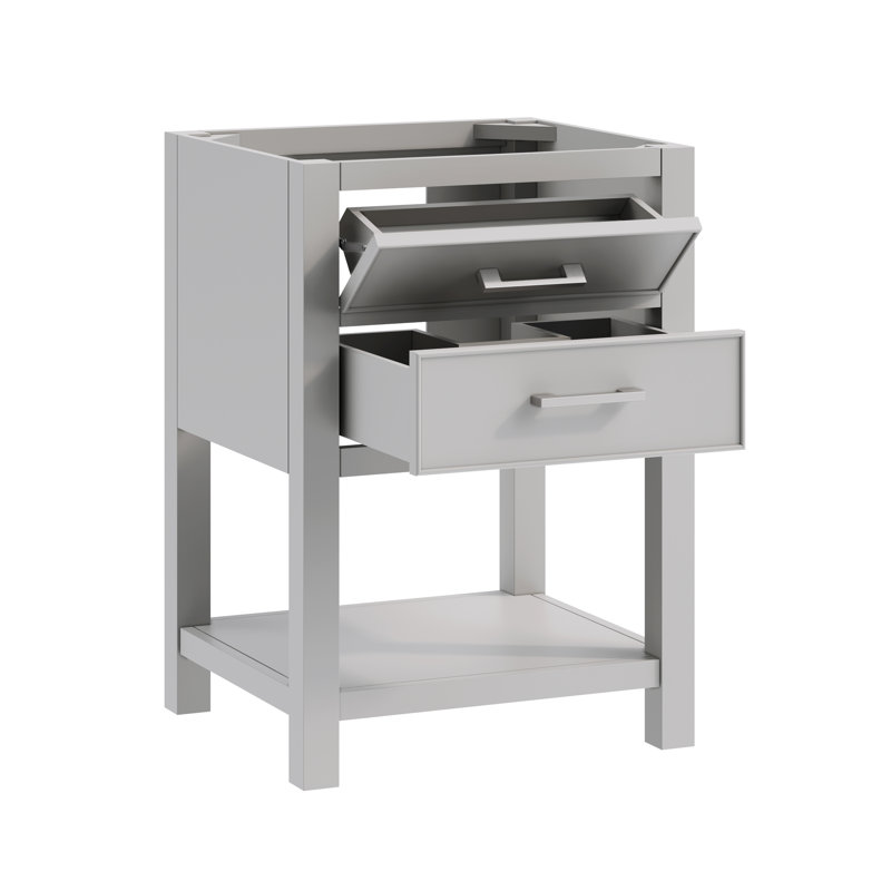 Brooks 25'' W Single Vanity, Chilled Gray, Nickel