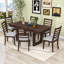Ensemble de table de salle à manger extensible 7 pièces avec 6 chaises rembourrées-926691759