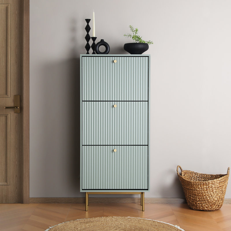 18 Pair Shoe Rack, Green