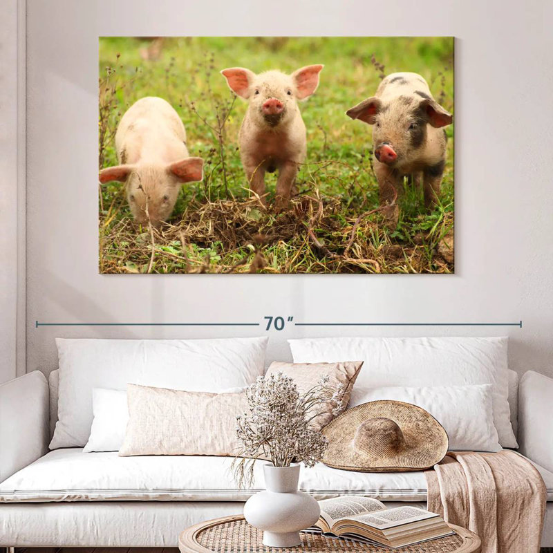 Brampt Three Piglets, 34" H x 51" W