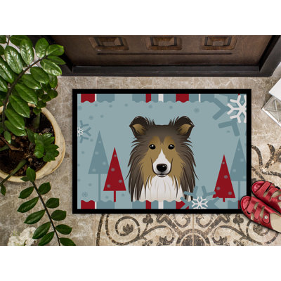 Shante Non-Slip Christmas Outdoor Doormat