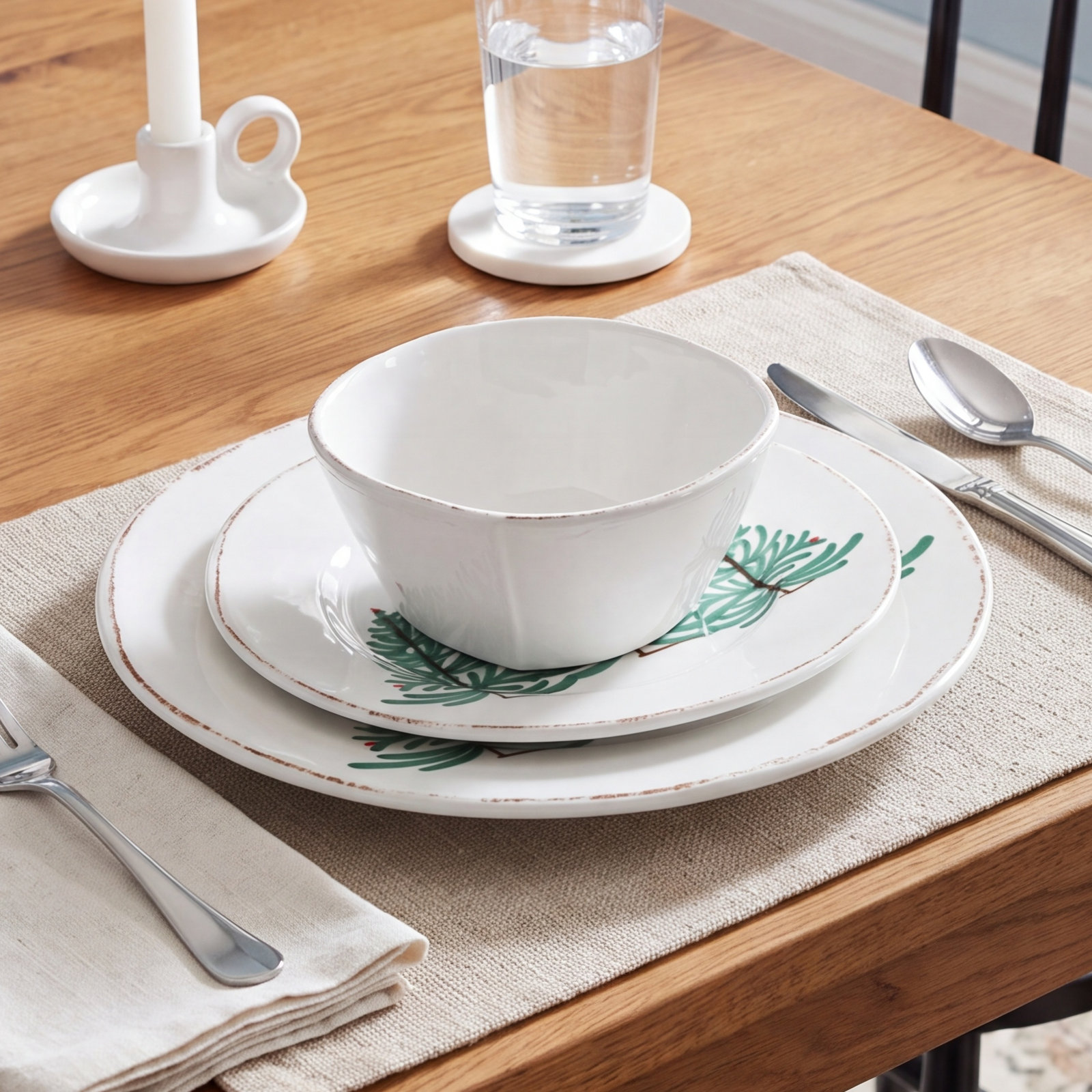 Melamine Lastra Holiday Handmade Melamine Dinnerware Set