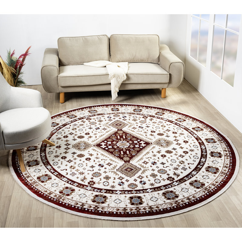 Tapis bourgogne uni United Weavers Carllene Joy, Rond 7 pi 11 po