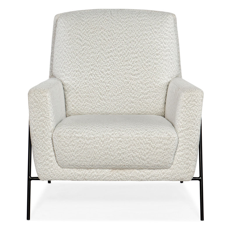 Aziel 30.5" Side Chair, White Genuine Leather