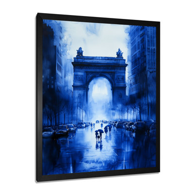 Paris Arc De Triomphe In The Rain - City Paris Canvas Print