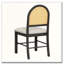 Ensemble de salle à manger de ferme 7 pièces avec chaises en rotin et placage de chêne vieilli (espresso)-1493797265