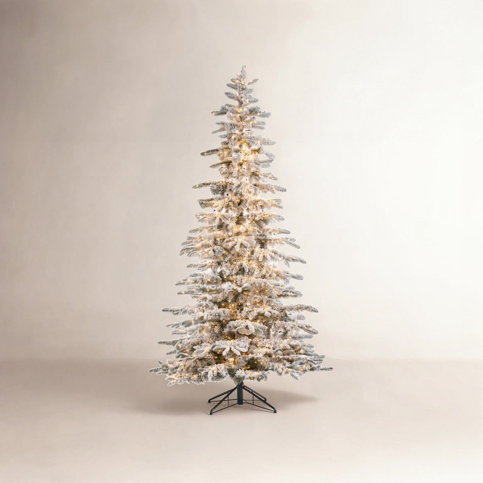 Frosted Pre-Lit Pine Christmas Tree, 9' H