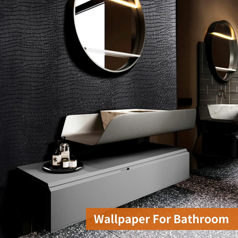 Removable Crocodile Texture Wallpaper - Self-Adhesive, Waterproof, Scratch-Resistant, Embossed Design For Cabinets, Bedrooms, And More