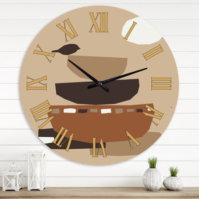 Minimal élémentaire organique et géométrique compostions XX XXXII - horloge murale moderne