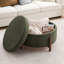 Repose-pieds rond avec rangement 31,7 "avec pieds en bois massif, repose-pieds multi-usage-129388829