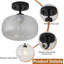 Luminaire de plafond sphérique à motif marteau