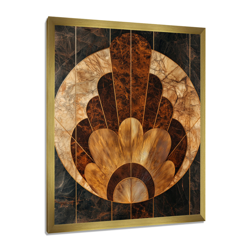 Griffith - Abstract Wall Art Prints, H 20 po x l 12 po, Reproduction encadrée sans passe-partout, Doré