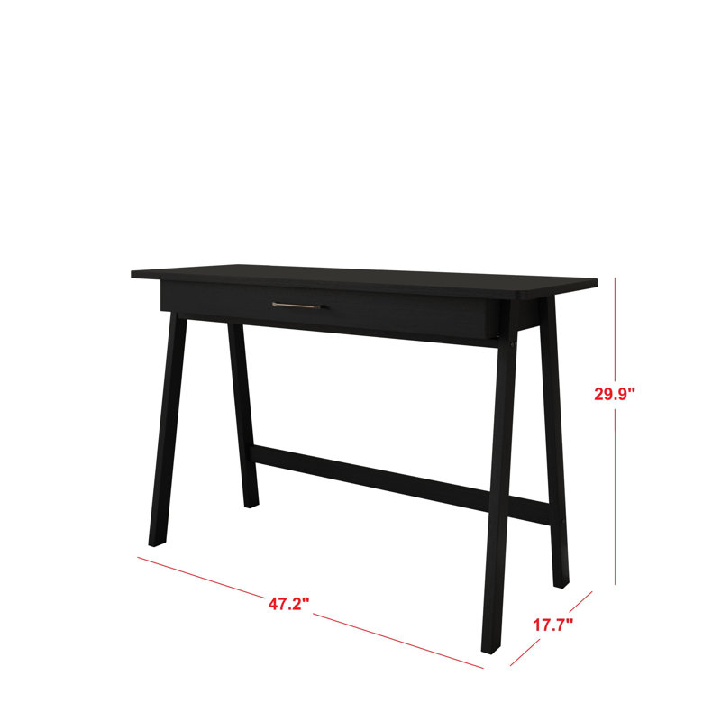Serafina Wooden Writing Desk, Black