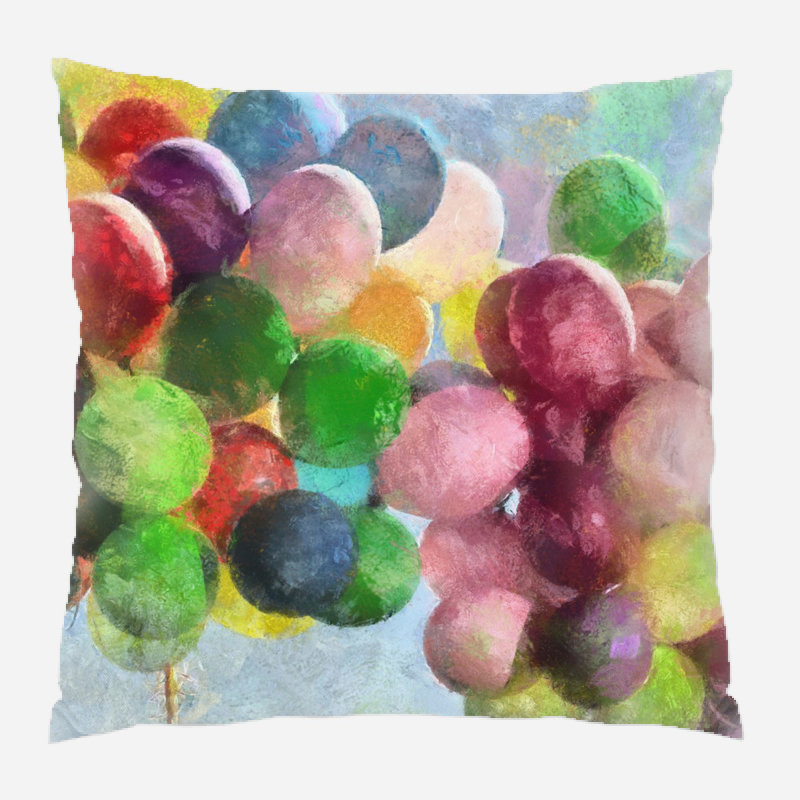 Housse de coussin d'extérieur carré Macrae, Microsuède, Intérieur 
