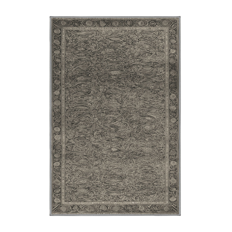 Tapis persan gris lavable à la machine