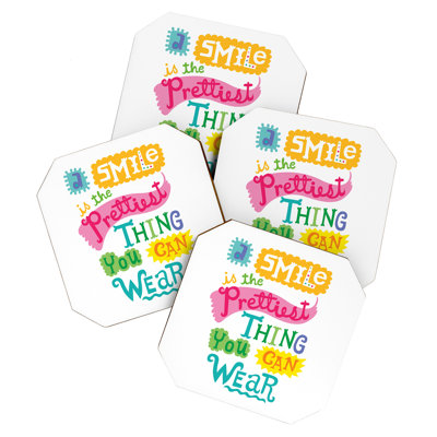 Wood 4 Piece Coaster Set