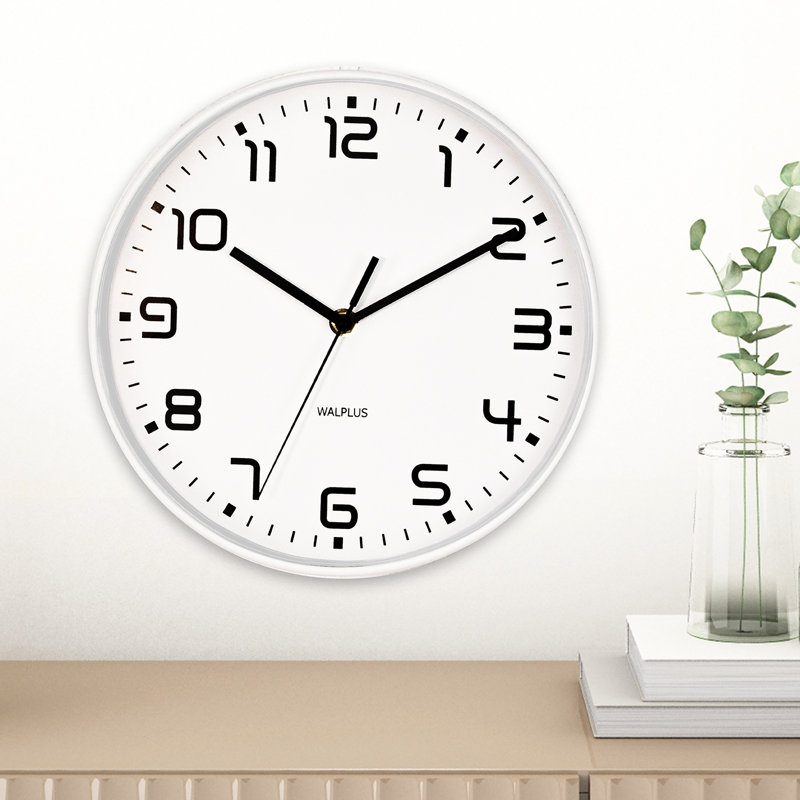Netta Wood Wall Clock, White