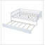 Wood Daybed with Trundle and Fence Guardrails-1171555869-1171555870