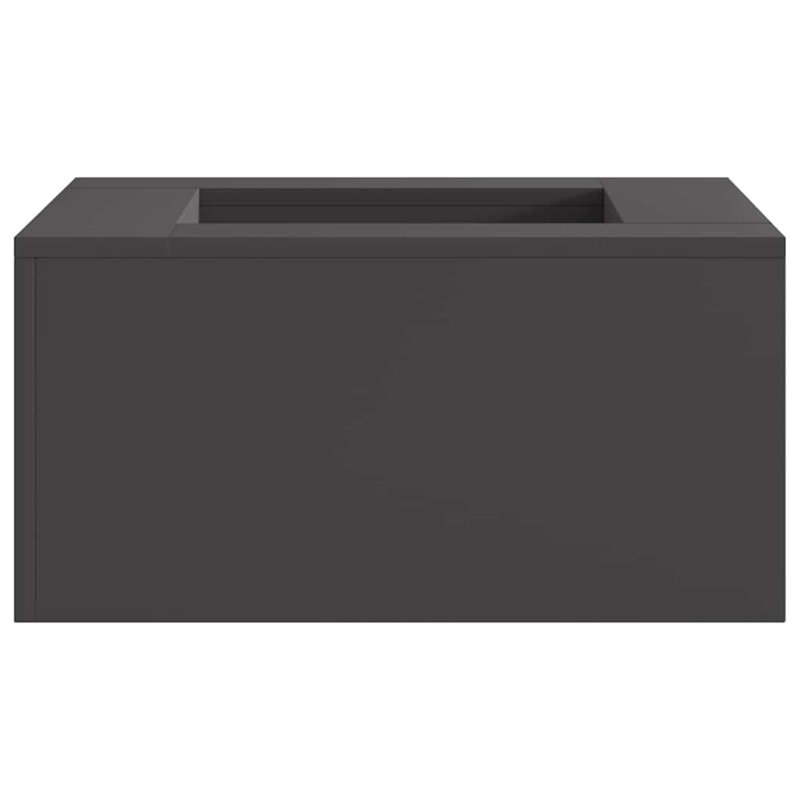 Outdoor Fire Pit, 30cm H x 60cm W x 60cm D, Black